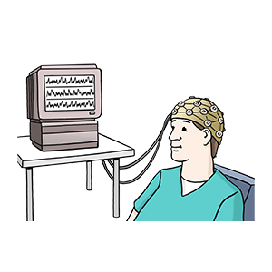 Ein Patient bei der Untersuchung in der Neulogogie.